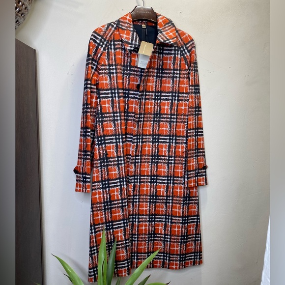 Burberry Other - BURBERRY Scribble Check Car Coat In Bright Military Red Size 38 US (M) $4620